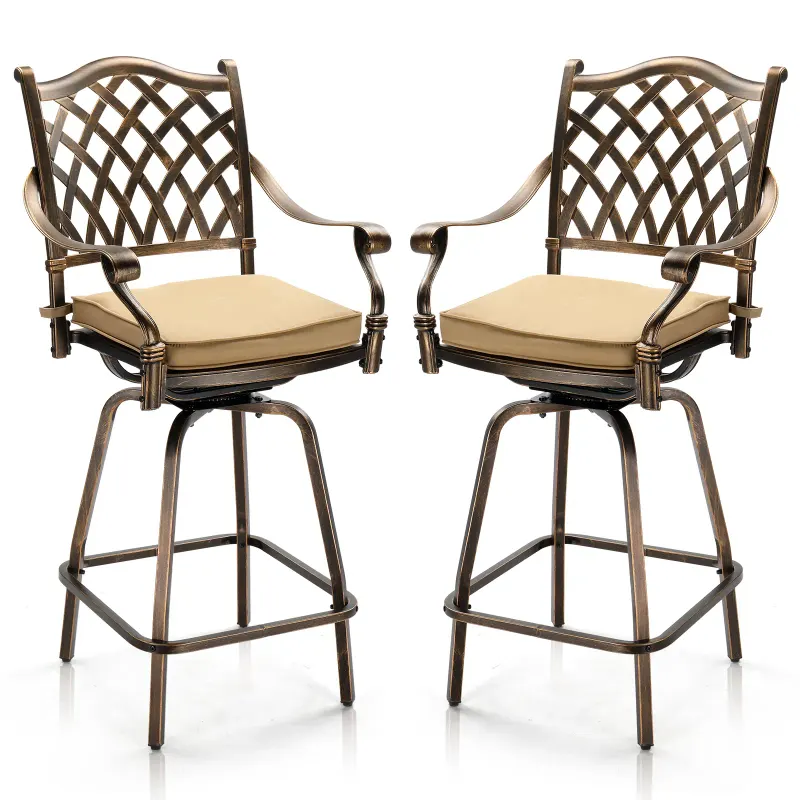 Outdoor Swivel Bar Stools Set of 2 — photo 2