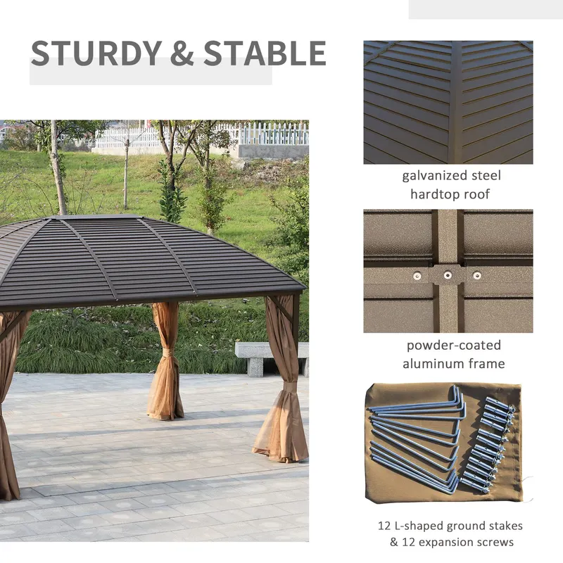 Hardtop Gazebo with Curtains β Netting β photo 7