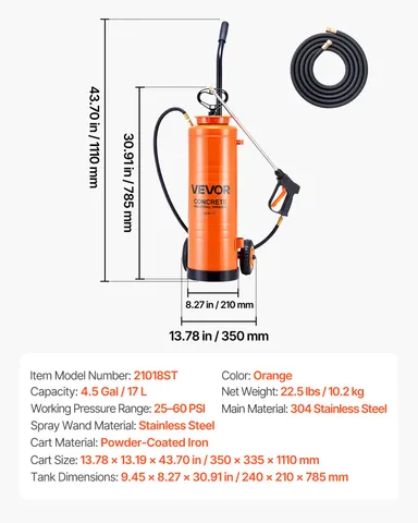 Industrial Sprayer — 4.5 Gallons Large Capacity