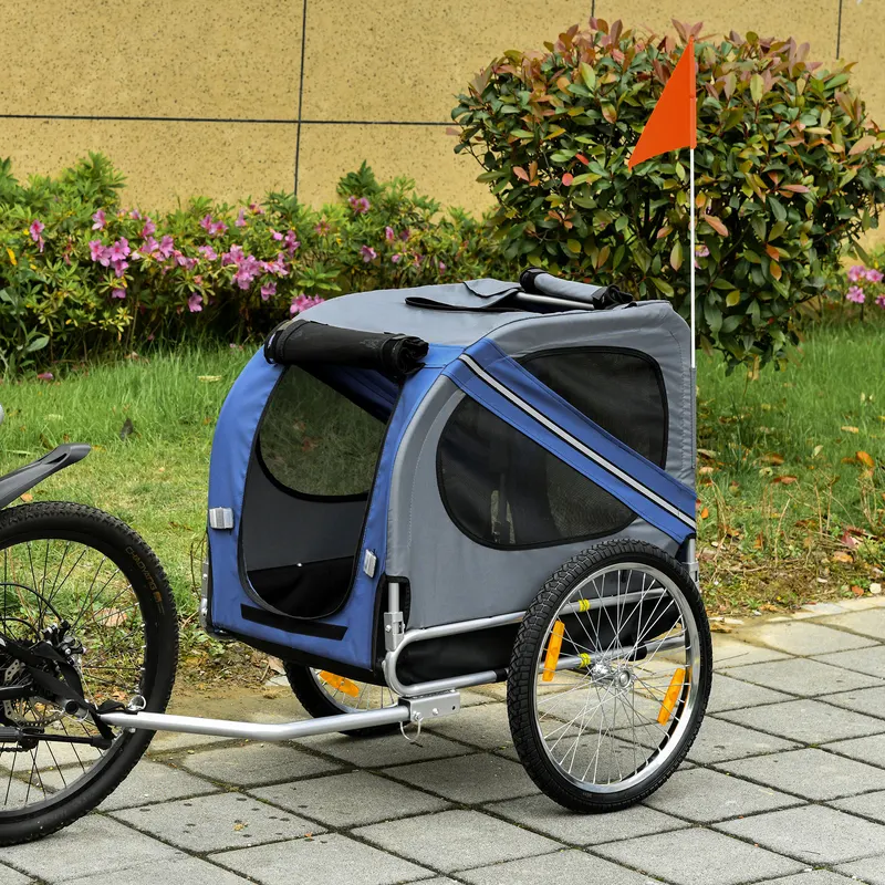 Bike Trailer Cargo Cart for Dogs and Pets with 3 Entrances Large — photo 2