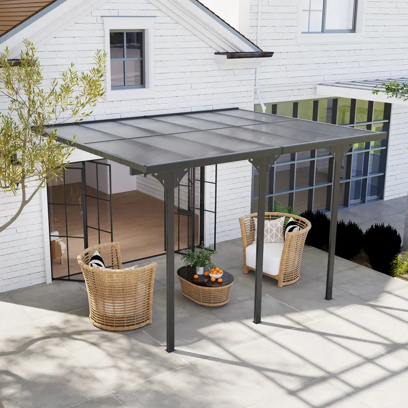 Outdoor Polycarbonate Pergola — Transparent UV Blocking Awning — photo 2