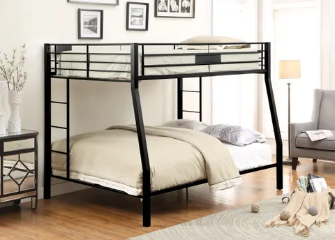 Limbra Sandy Black Finish Full XL Queen Bunk Bed