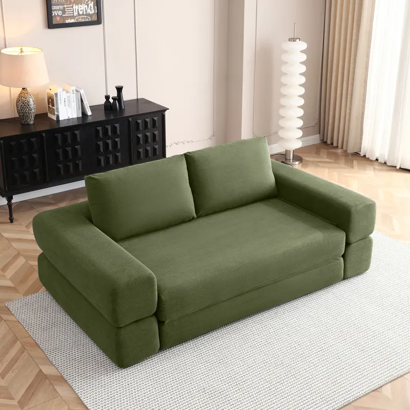 81 Convertible Sofa Bed β 3 in 1 Folding Floor Couch Corduroy