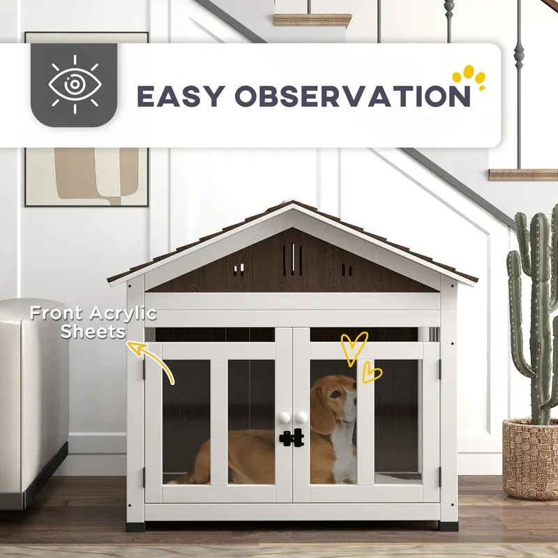 40"L Wooden Dog House Outdoor Indoor for Small — photo 8