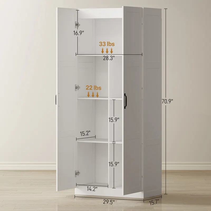 Farmhouse Pantry Cabinet — 71" Tall Kitchen Pantry Storage — photo 6