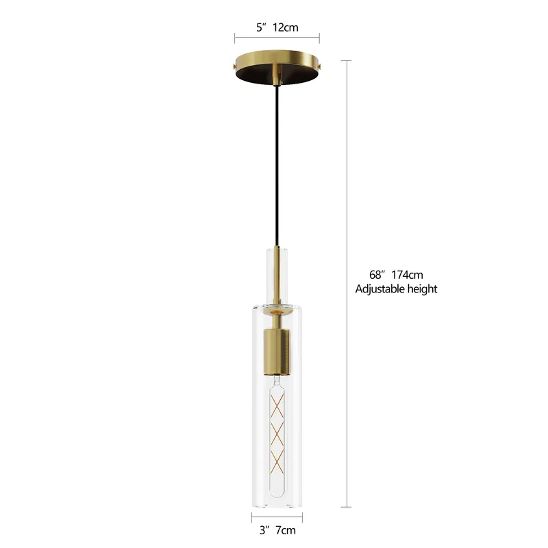 Gold Pendant Light Fixtures β 3 Pack Modern Pendant Lighting β photo 4