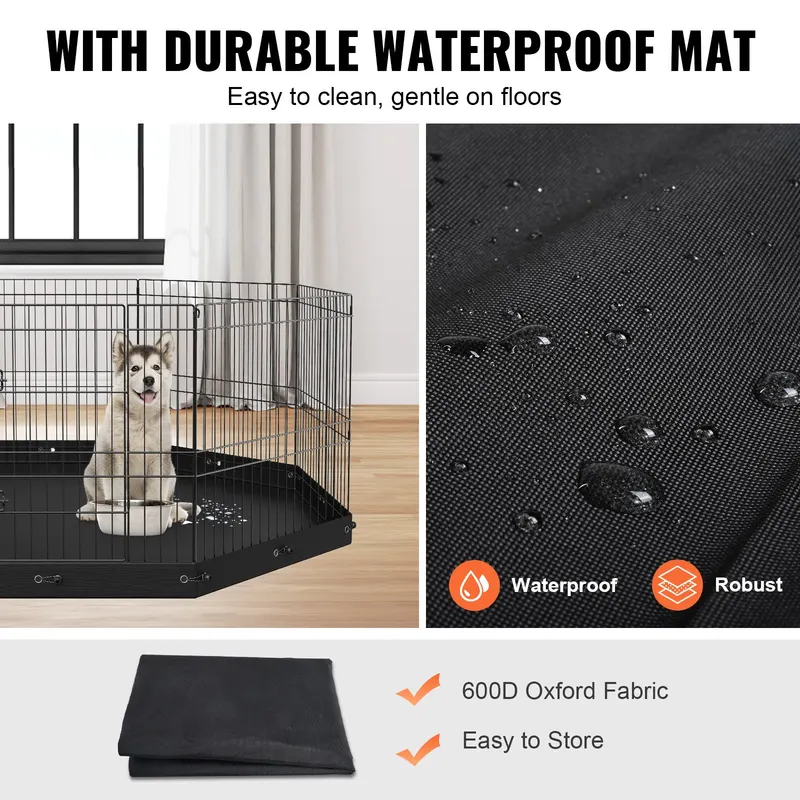 Dog Playpen — 8 Panels Foldable Metal Dog Exercise Pen — photo 4