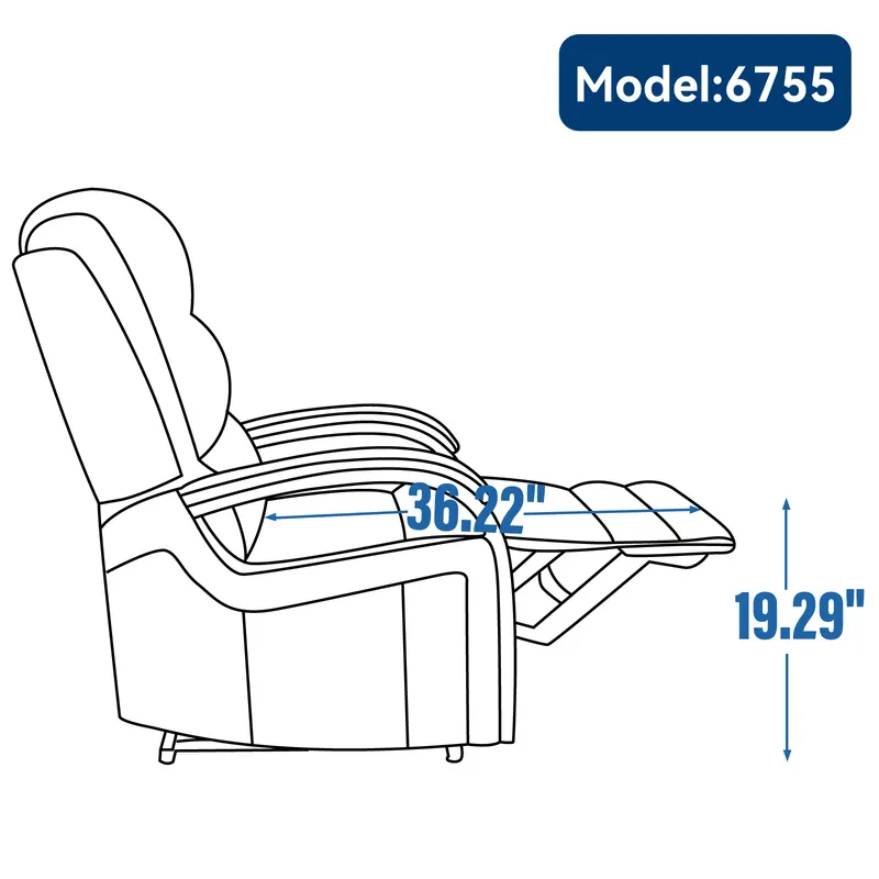 Power Brown Chenille Lift Recliner Chair Dual Motor Infinite — photo 3