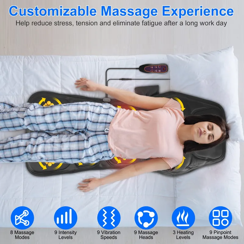 Full Body Massage Chair Pad with Heat Multifunctional Back β photo 6