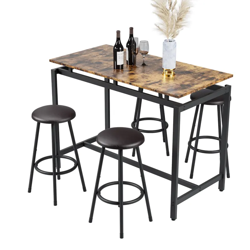 5-Piece Kitchen Counter Height Table Set — photo 2