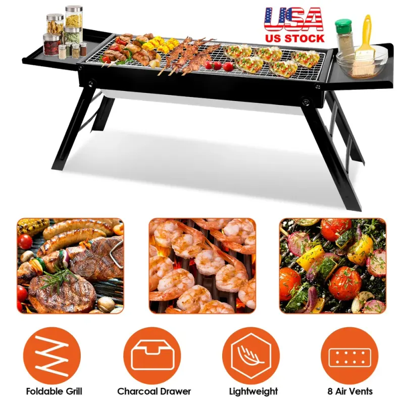 Portable BBQ Griddle β Foldable Kabob Barbecue for Outdoor