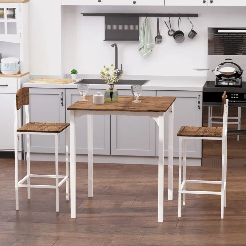 3 Piece Industrial Counter Height Dining Table Set β photo 6