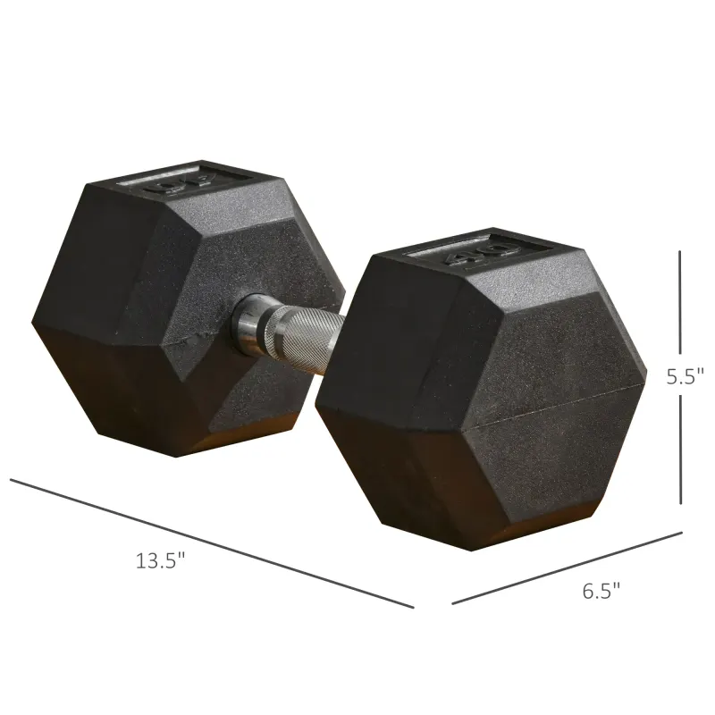 40lbs Rubber Hex Dumbbells Weight Dumbbell Hand Weight Barbell β photo 7