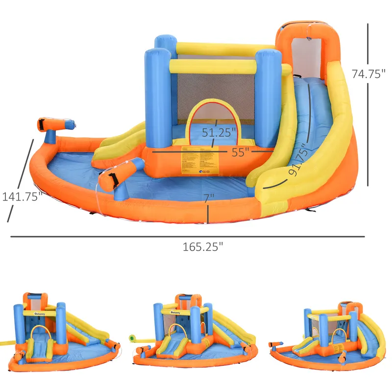 5-in-1 Kids Inflatable Bounce House Jumping Castle with Water — photo 5