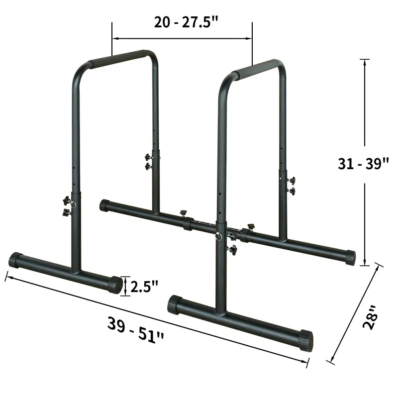 Power Tower Dip Station Pull Up Bar Stand Adjustable Height — photo 2