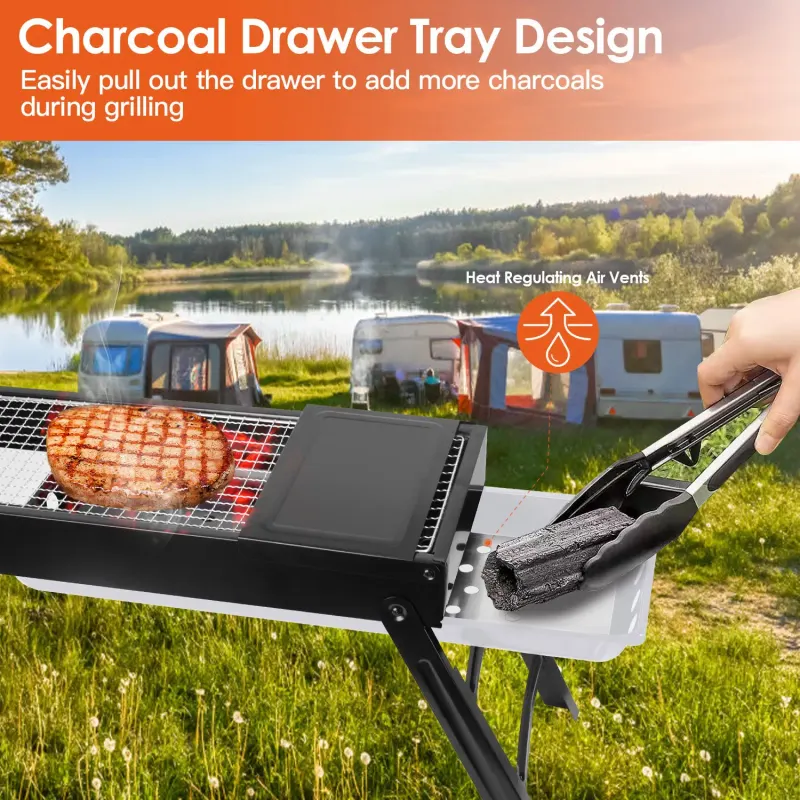 Portable BBQ Griddle β Foldable Kabob Barbecue for Outdoor β photo 5