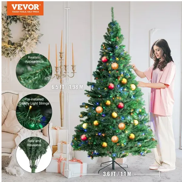 Christmas Tree β 6.5ft Prelit Artificial Xmas Tree β photo 2