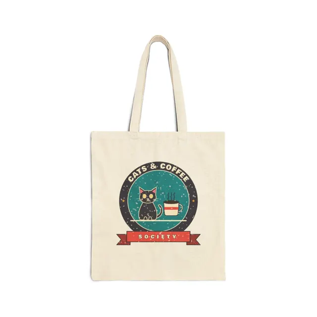 Cats And Coffee Society Tote Bag