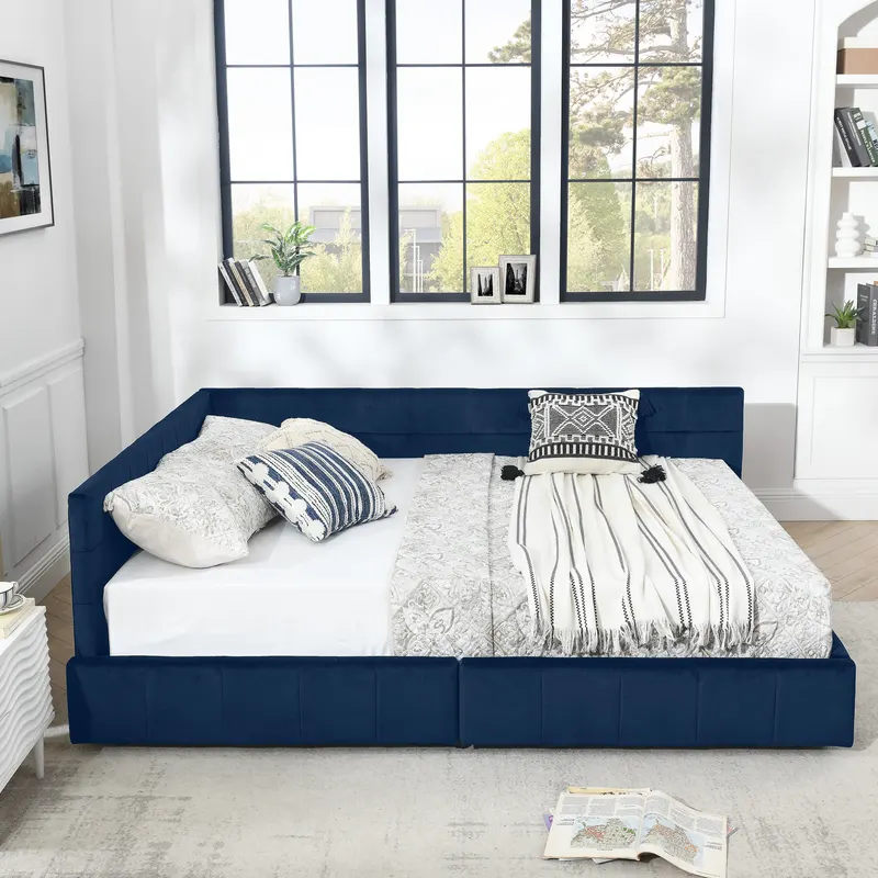 Queen Size Storage Upholstered Tufted Bed Frame — photo 4