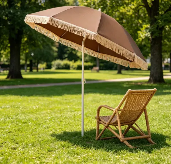 7 FT Boho Patio Umbrella with Fringe Tassel — photo 4
