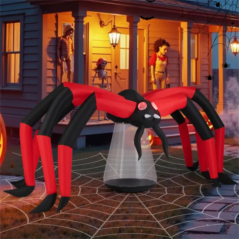 10ft Wide 5ft Tall Giant Halloween Inflatable Spider