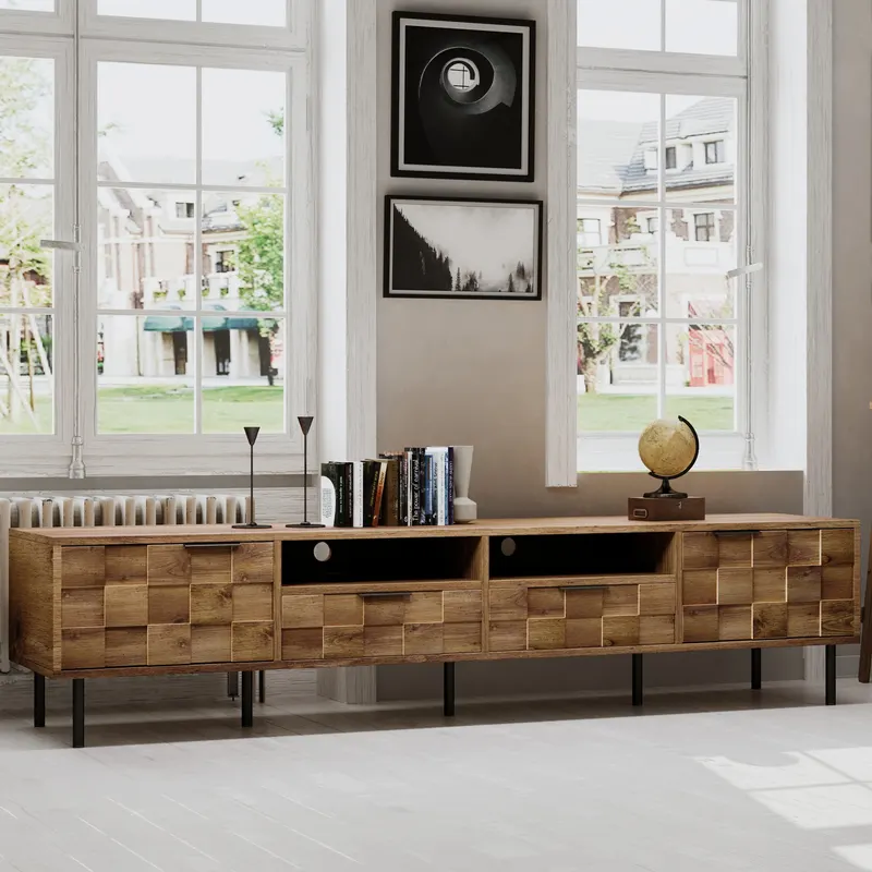 Mid Century TV Stand with 2 Drawers — photo 3