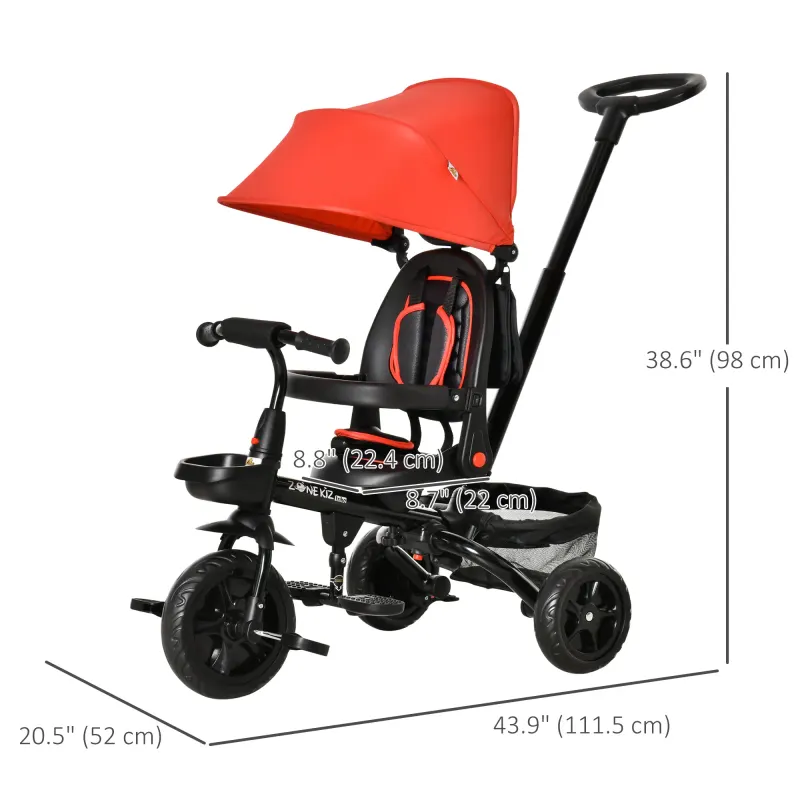 Tricycle for Toddler 4 in 1 Kids Trike with Reversible β photo 6