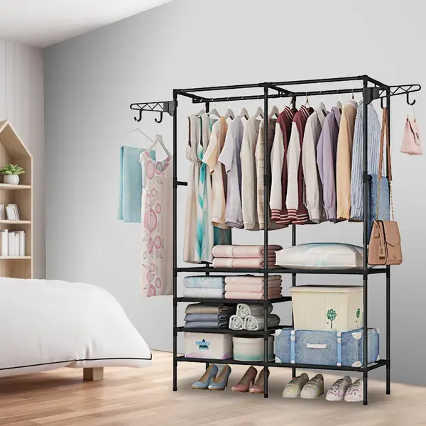 Garment Rack Heavy Duty Metal Shoe Clothing Organizer Shelves — photo 2