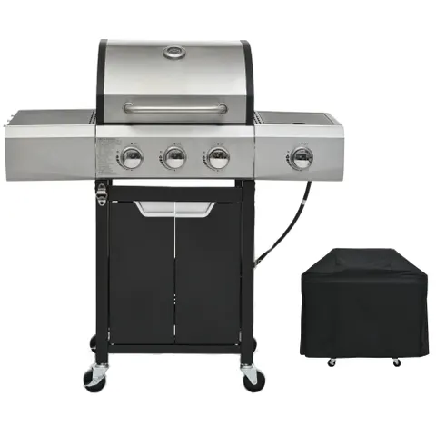 Propane Grill 3 Burner Barbecue Grill Stainless Steel Gas Grill