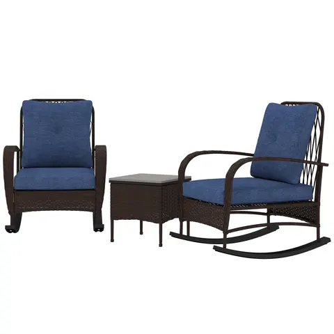 3 Piece Wicker Patio Furniture Set
