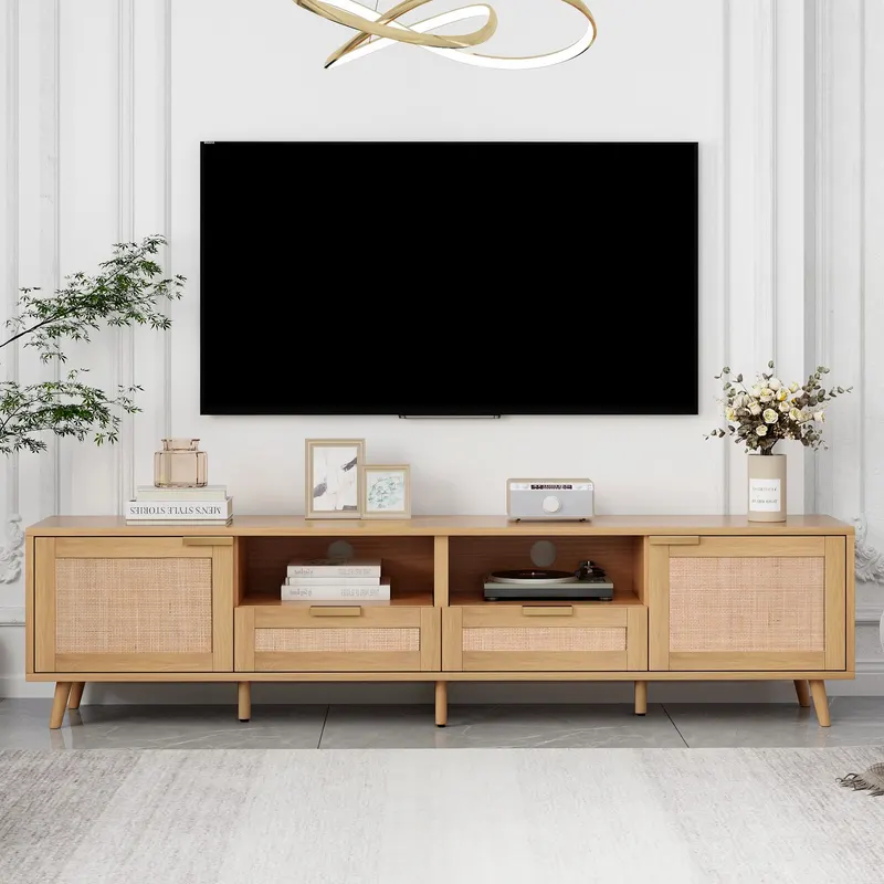 Rattan TV Stand for TVs Up to 85'' β photo 3