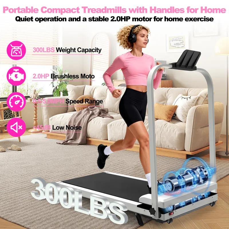 Foldable Treadmill with Handle Bar & Incline β photo 4