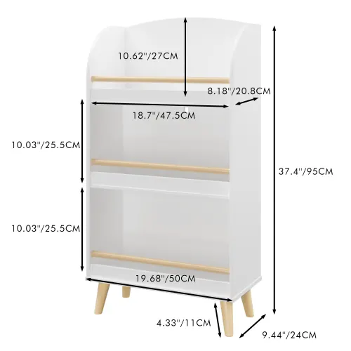 Fiber Board Children's 3-layer Bookshelf β photo 5