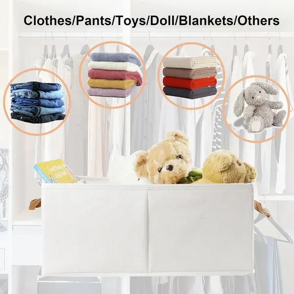 Pack of 3 Large Capacity Storage Bins Closet Organizer System — photo 3