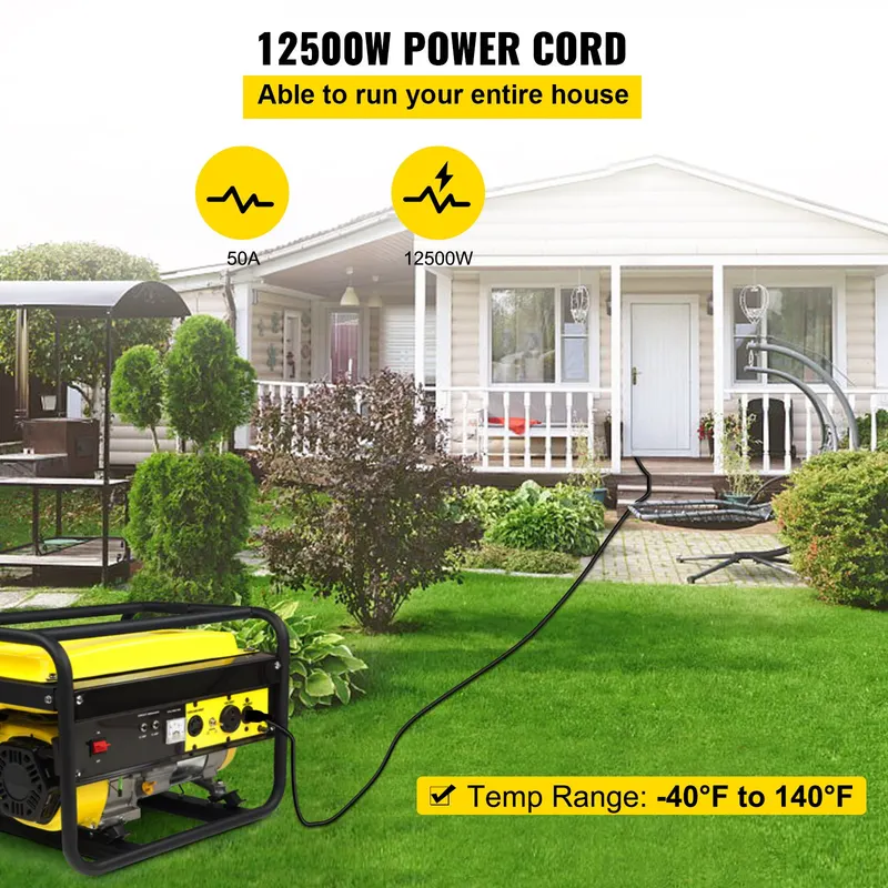 50Ft 50Amp Generator Extension Cord 6 Gauge STW 6/3+8/1 — photo 6
