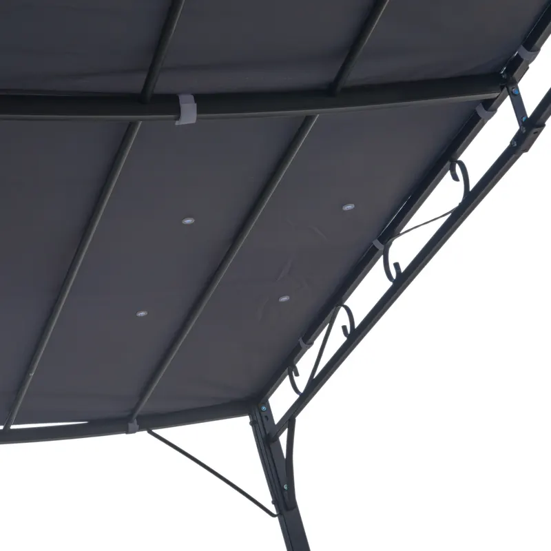 Durable 10x10 Steel Pergola — Wall-mounted with Canopy for Patio — photo 6