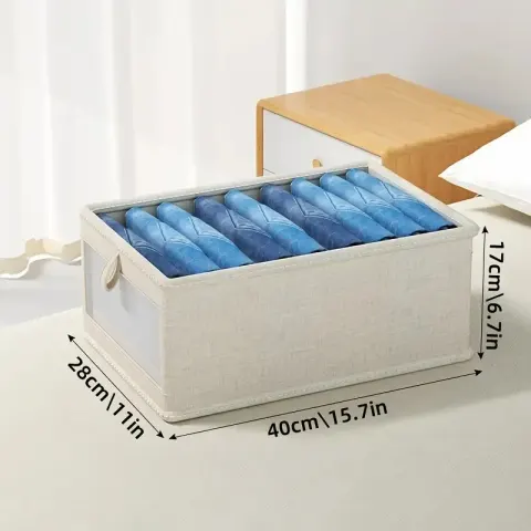 Foldable Clothes Storage Box with Viewing Window