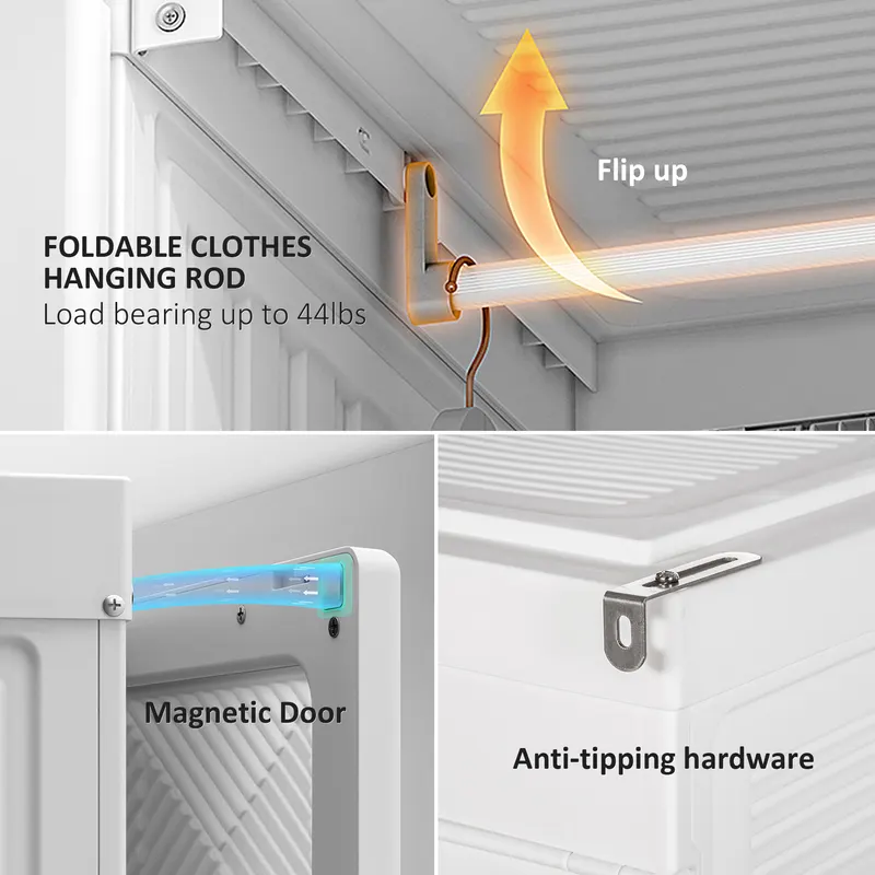 Portable Wardrobe Closet — Folding Clothes Storage Organizer — photo 3
