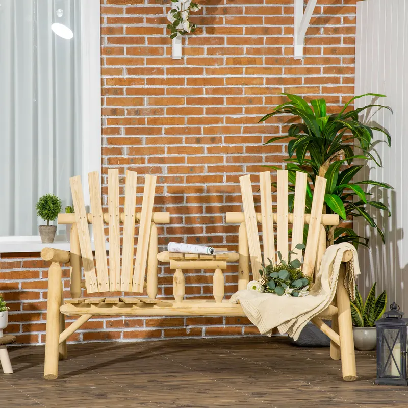 2-Seat Wooden Adirondack Chair — photo 7