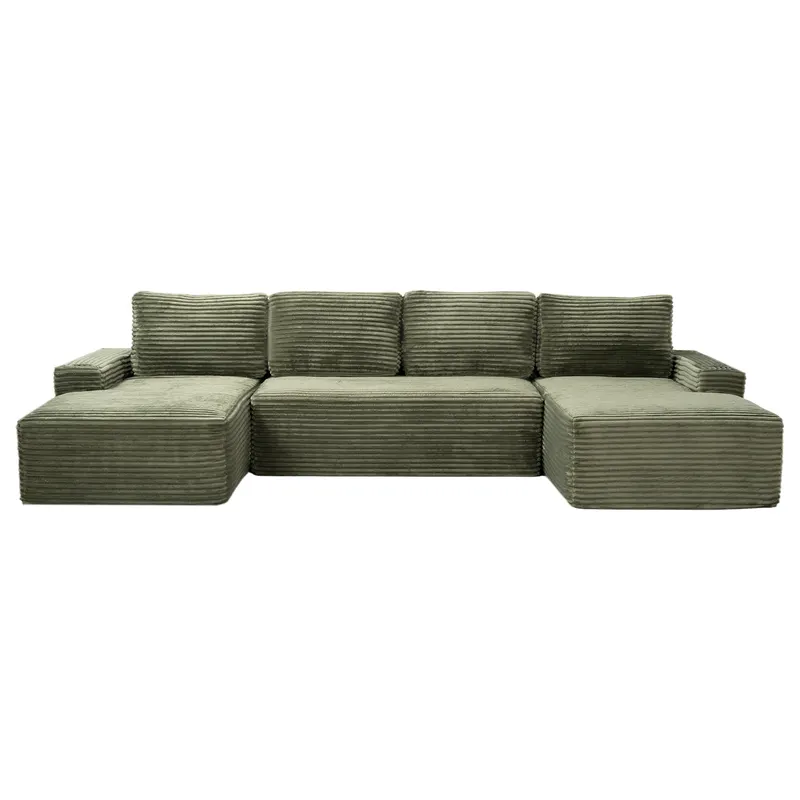 Compressible U-shaped Sectional Sofa Set