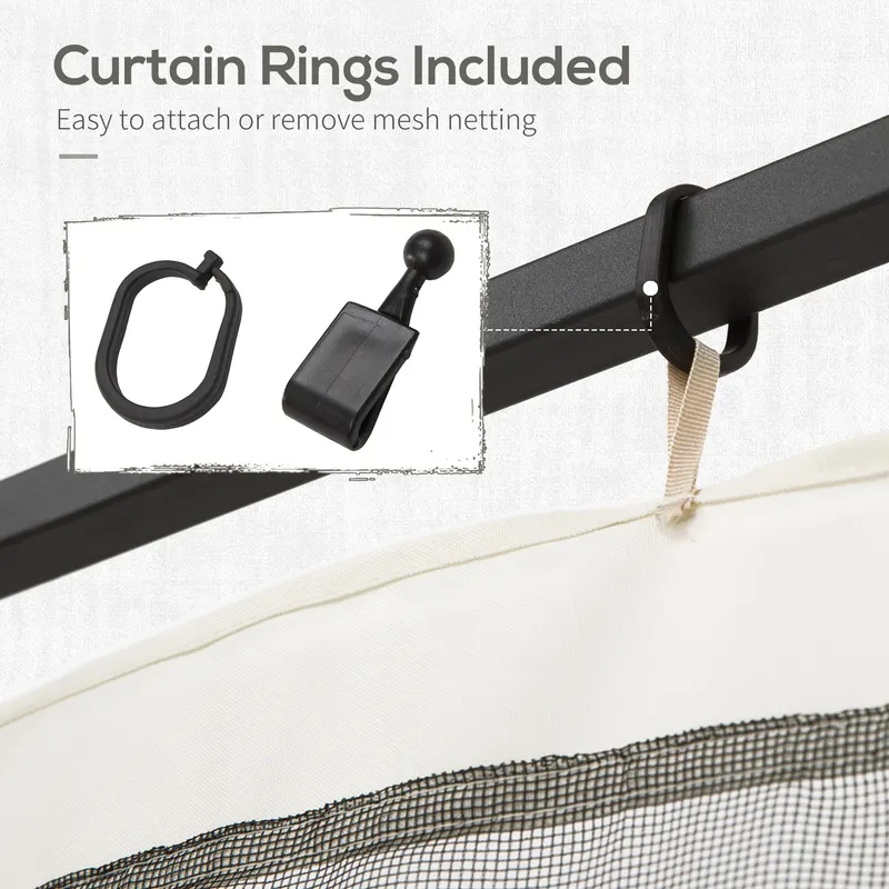 Gazebo Netting Mosquito Netting Screen with Zippers — photo 4