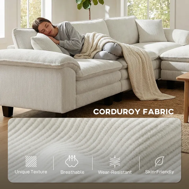 Sectional Sofa β L Shaped Couch with Deep Seat β photo 5