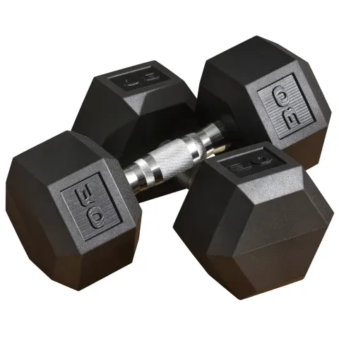 Rubber Dumbbells Weight Set β Total 60lbs 30lbs Each Dumbbell