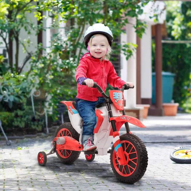12V Electric Kids Ride on Dirt Bike Motorcycle Toy w/ Training — photo 2