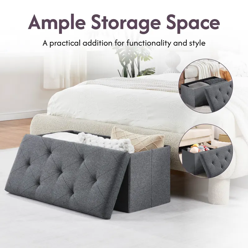 Folding Storage Ottoman Bench β Ottoman Foot Rest β photo 4