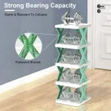 9Tier Narrow Entryway Shoe Rack Plastic Vertical Shoe Organizer — photo 4