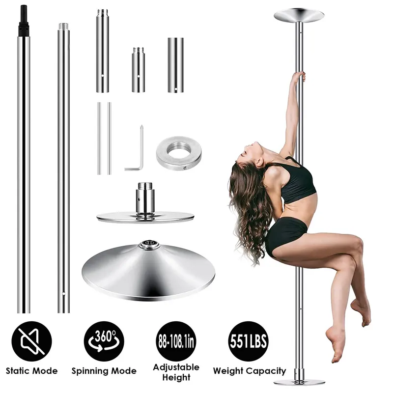 Stripper Dance Pole 45mm Spinning Static Dancing Pole — photo 2