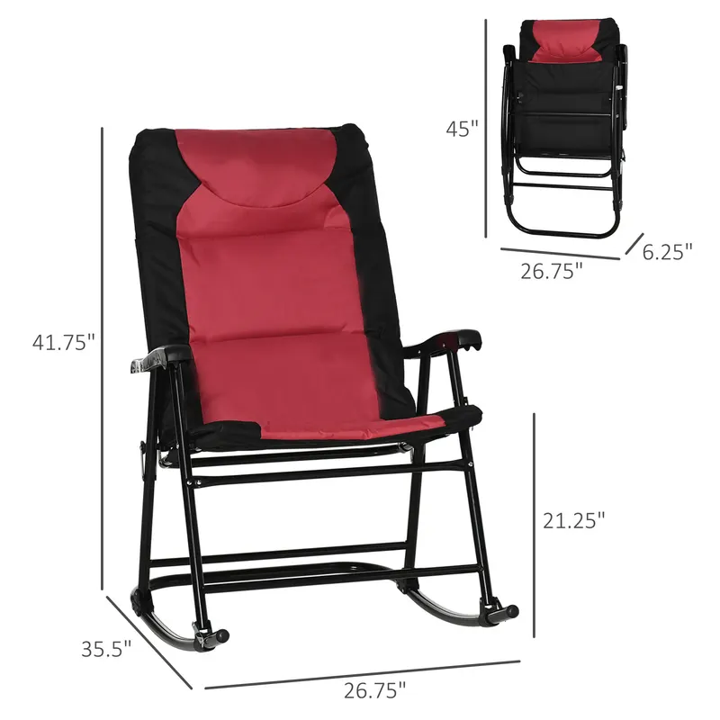 2 Piece Outdoor Patio Furniture Set with 2 Folding Padded — photo 4