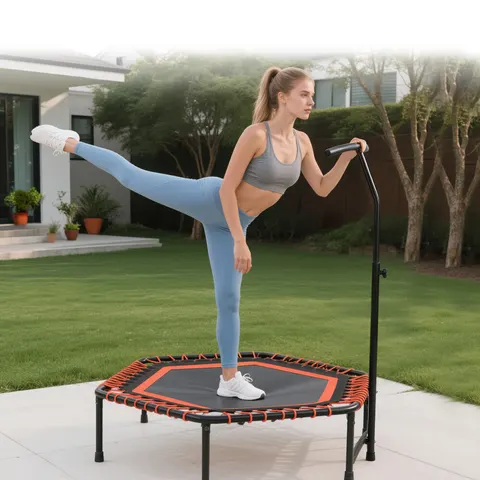 48 Mini Rebounder for Adults with Adjustable Handle Bar