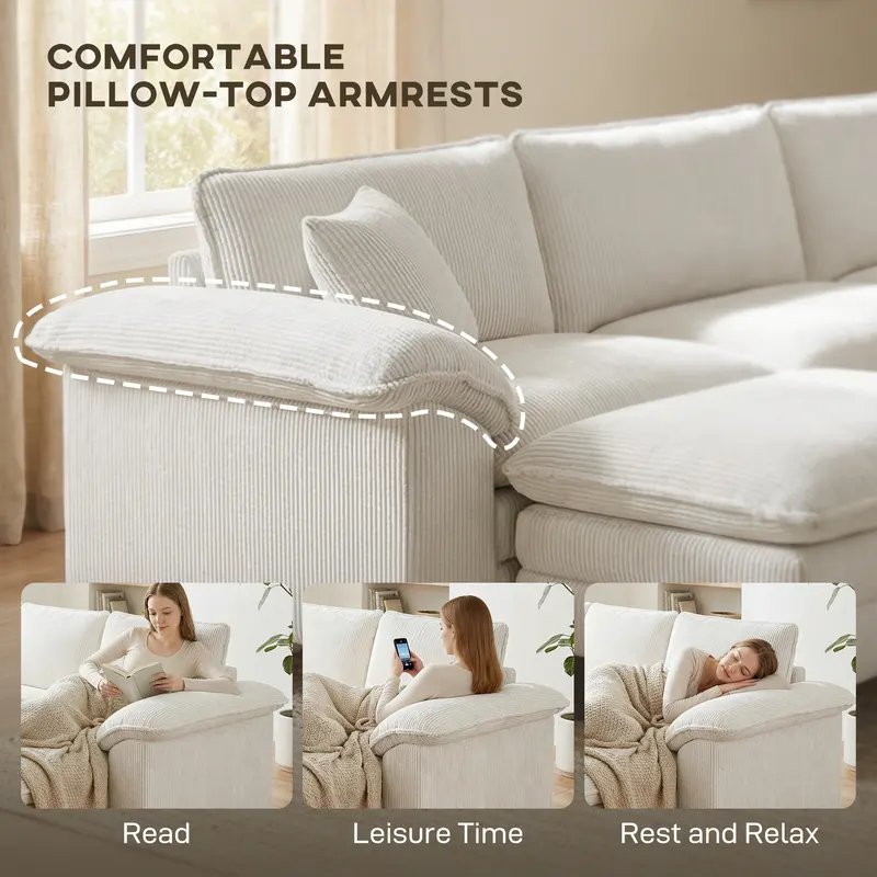 Sectional Sofa β L Shaped Couch with Deep Seat β photo 6